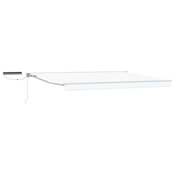 vidaXL Electric Retractable Awning White 4 x 2 m