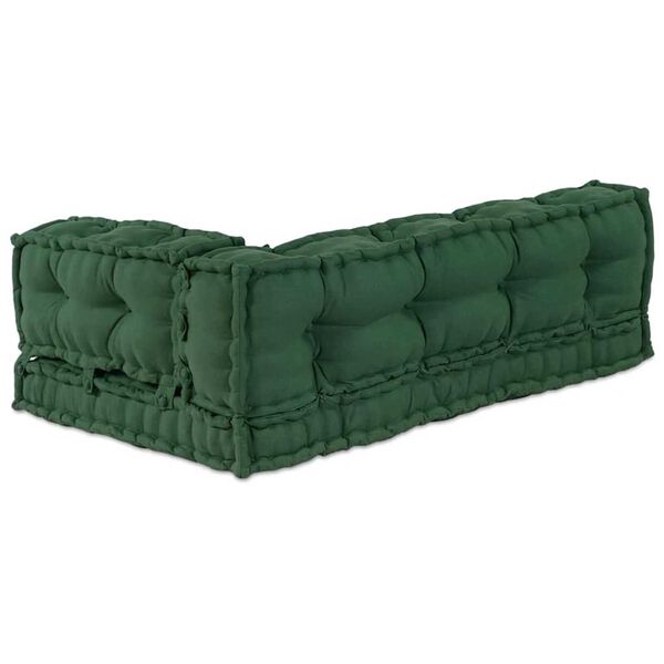 vidaXL Pallet Sofa Cushion Green Fabric