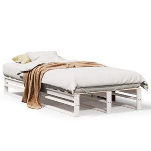 vidaXL Bed Frame without Mattress White 90x200 cm Solid Wood Pine