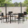 vidaXL Garden Dining Set 5 pcs Black Poly Rattan
