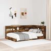 vidaXL Storage Headboard with Shelf Smoked Oak 120 cm Engineered Wood