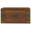 vidaXL Wall-mounted Bedside Cabinet Brown Oak 50x36x25 cm