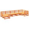 vidaXL Garden Sofa Set | Wax Brown | Solid pine wood | Large | Foldable