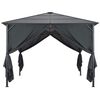 vidaXL Gazebo with Curtain Aluminium 3x3 m Black