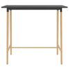 vidaXL Bar Table Grey 120x60x105 cm MDF & Solid Beechwood