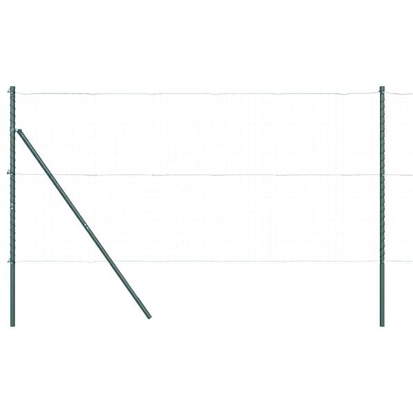 vidaXL Fence Post Other 26 pcs Green 3.2 x 3.2 x 150 cm Steel