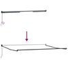 vidaXL Retractable Awning Anthracite and White 5x3 m Fabric&Aluminium