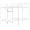 vidaXL Bunk Bed without Mattress White 100x190 cm Steel