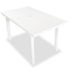 vidaXL 7 Piece Outdoor Dining Set Plastic White