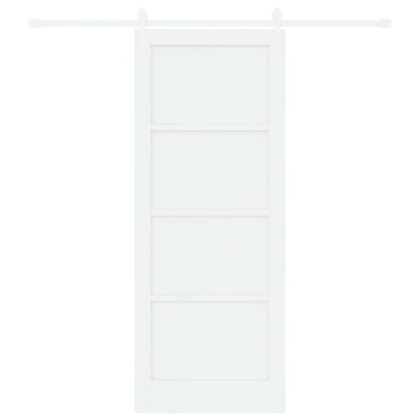 vidaXL Sliding Door ORKDAL White 83 x 211 cm Solid Pine Wood