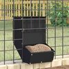 vidaXL Rabbit Feeder Black 17.5 x 26 x 28.5 cm Cold-Rolled Steel