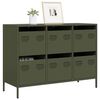 vidaXL Sideboard&nbsp;Olive Green 101.5x39x73.5 cm Cold-rolled Steel