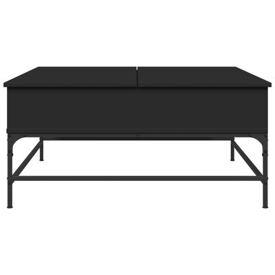vidaXL Coffee Table Black 95x95x45 cm Engineered Wood and Metal