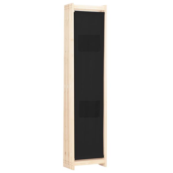 vidaXL 6-Panel Room Divider Black 240x170x4 cm Fabric