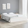 vidaXL Bed Frame without Mattress White Solid Wood 135x190 cm Double Double