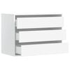 vidaXL Corner Chest of Drawers White 80x41x58 cm Engineered Wood