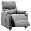 vidaXL Massage Chair Light Grey Fabric