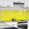 vidaXL Kitchen Backsplash 2 pcs Yellow 80 x 50 cm Tempered Glass