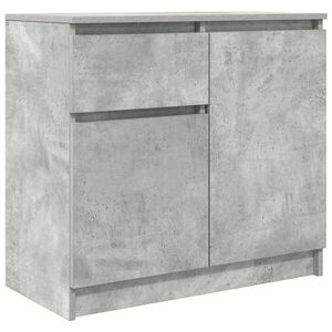 vidaXL Sideboard with Drawer Concrete Grey 71x35x65 cm Engineered Wood