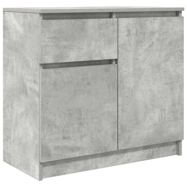vidaXL Sideboard with Drawer Concrete Grey 71x35x65 cm Engineered Wood