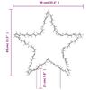 vidaXL Christmas Light Decoration with Spikes Star 115 LEDs 85 cm