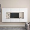 vidaXL 8 Piece TV Cabinet Set White Engineered Wood