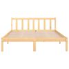 vidaXL Bed Frame without Mattress Solid Wood Pine King Size