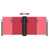 vidaXL Retractable Side Awning Red 100x1000 cm