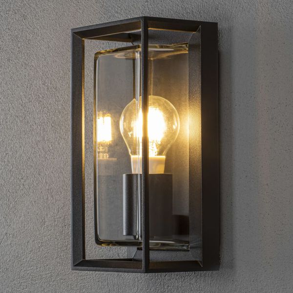 KONSTSMIDE Wall Light Brindisi Glass Matt Black