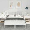 vidaXL Bed Frame White 120 x 190 cm Solid Pine Wood