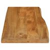 vidaXL Table Top 80x40x3.8 cm Live Edge Solid Wood Mango