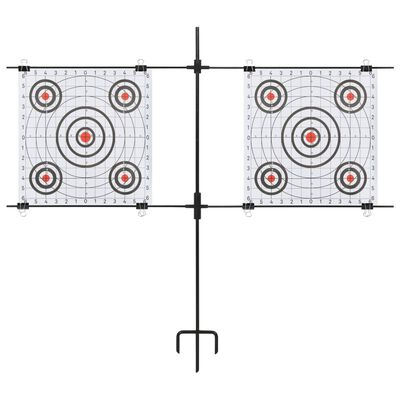 vidaXL Target Paper Stand with Shooting Papers 78x76 cm Steel