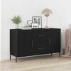 vidaXL Sideboard Black Oak 100 x 36 x 60 cm Engineered Wood