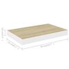 vidaXL Floating Wall Shelves 2 pcs Oak and White 50x23x3.8 cm MDF
