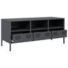 vidaXL TV Cabinet Anthracite 101.5x39x43.5 cm Cold-rolled Steel