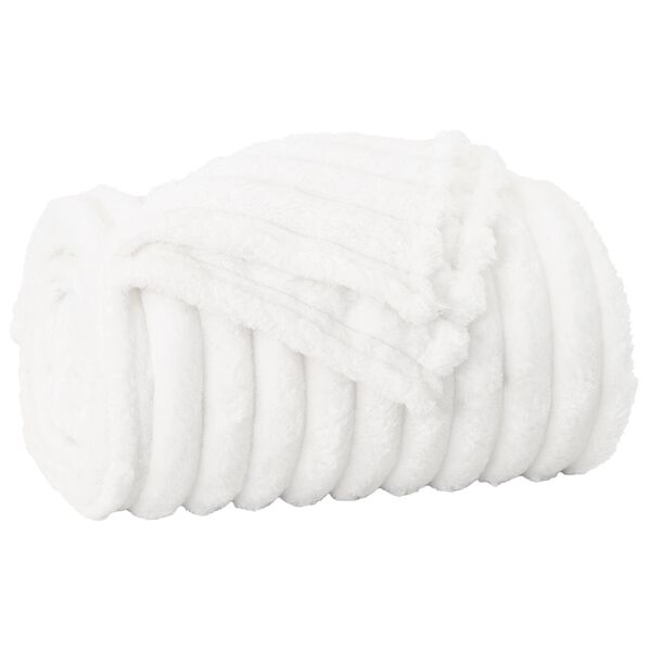 vidaXL Throw Blanket White 200 x 150 cm Fleece