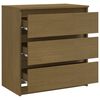 vidaXL Bedside Cabinets 2 pcs Honey Brown 60x36x64 cm Solid Pinewood
