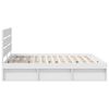 vidaXL Bed Frame with Headboard White 180 x 200 cm Solid Pine Wood