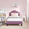 vidaXL Children's Bed Frame with Headboard Purple 80 x 160 cm Velvet