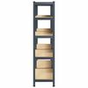 vidaXL 5-Layer Heavy-duty Shelves 2 pcs Anthracite Steel&Engineered Wood