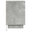 vidaXL Bedside Cabinet with LED Lights&nbsp;Concrete Grey 38x34x50 cm