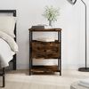 vidaXL Bedside Cabinet Smoked Oak 40x42x56 cm Engineered Wood