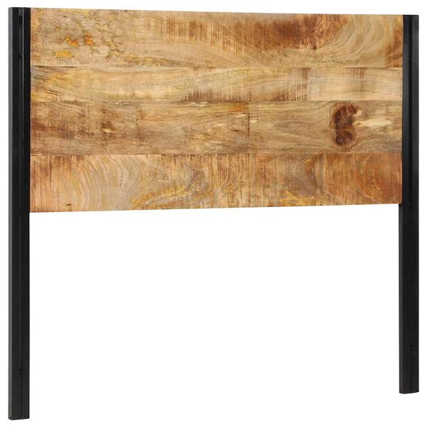vidaXL Headboard 120 cm Solid Wood Mango and Iron