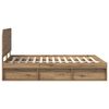 vidaXL Bed Frame Artisian Oak 140 x 190 cm Solid Pine Wood