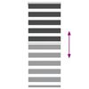 vidaXL Zebra Blind Black 65x100 cm Fabric Width 60.9 cm Polyester