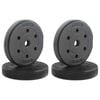 vidaXL Weight Plates 4 pcs 10 kg Black Cemment and Iron Sand Mixture