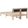 vidaXL Bed frame Brown and black 120 x 190 cm Solid pine wood