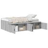 vidaXL Bed Frame with Drawer Grey Sonoma 70 x 190 cm Engineered Wood