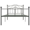 vidaXL Bed Frame without Mattress Grey Metal 100x200 cm