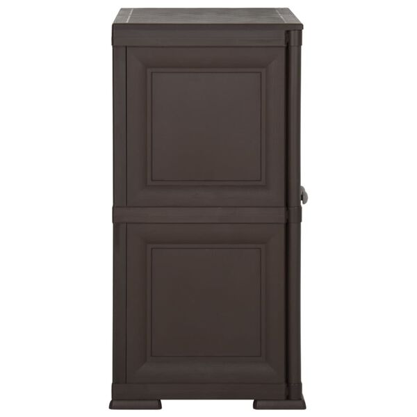 vidaXL Plastic Cabinet 79x43x85.5 cm Wood Design Brown